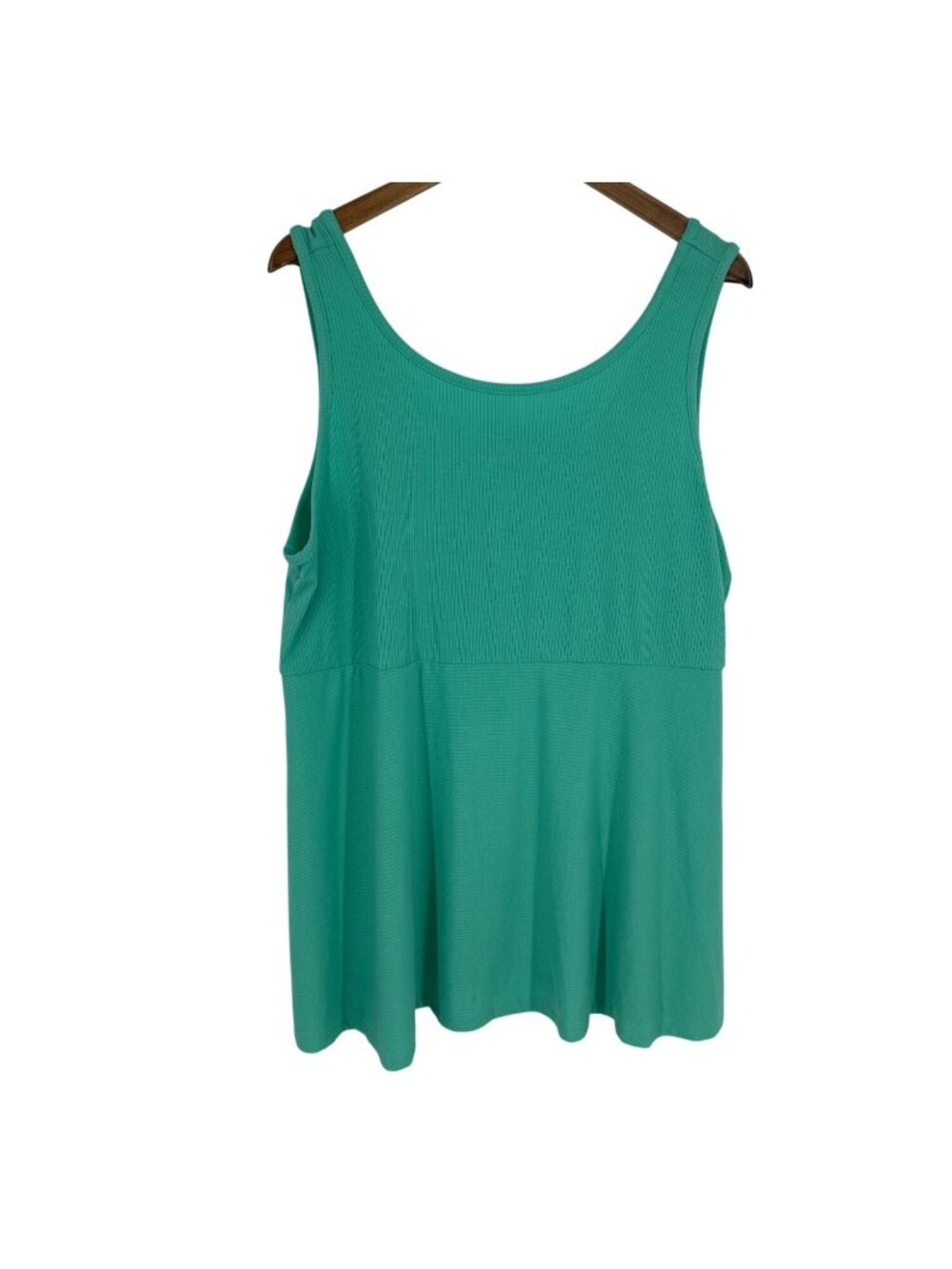 Torrid Aqua Green Ribbed Scoop Neck Tank Top Women's Size 3X 22-24